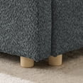 thumbnail image 4 of Harper & Bright Designs Queen Size Upholstered Floor Bed with Tall Curved Headboard , Modern Minimalist Platform Bed Frame with Sturdy Leg Support for Bedroom, Dark Gray, 4 of 4