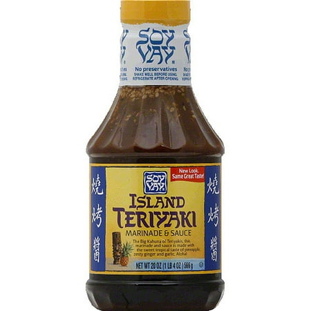Soy Vay Island Teriyaki Marinade & Sauce, 20 oz, (Pack of