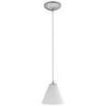 thumbnail image 3 of Accesslighting 28004-3C-BS-WHT Martini LED Cord WHT Glass Pendant, Brushed Steel, 3 of 5