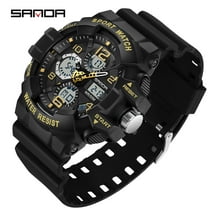 Sanda Men's Watches Sports Outdoor Waterproof Military Wrist Watch Date Multi Function Tactics LED Alarm Stopwatch