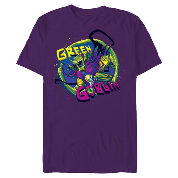 Marvel Mech Strike: Monster Hunters Green Goblin - Short Sleeve Blended T-Shirt for Adults - Customized-Purple
