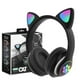 thumbnail image 1 of Auriculares inalámbricos Bluetooth 5.0 Cat Ears RGB con micrófono negros, 1 of 5