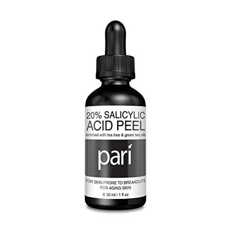 PARi SALICYLIC ACID PEEL 20%, Clear Gel Chemical Peel Enhanced with Tea Tree Oil & Green Tea Extract 30 (Best Chemical Peel For Sensitive Skin)