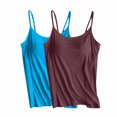 thumbnail image 4 of Fanxing Women's Plus Size Spaghetti Strap Camisole Seamless Tank Tops Blue,S, 4 of 5
