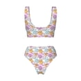 thumbnail image 5 of Daiia Donuts and Coffee Women's Bikini Set Two Piece Swimsuit High Waisted Bikini Adjustable Straps Bikini Perfect for Beach, Pool, and Summer Vacation-Large, 5 of 9