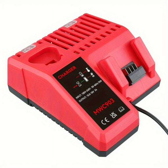DEBGFS 12V-18V Lithium Battery Charger for Milwaukee M12-18C Replacement 110-240V (US Plug)
