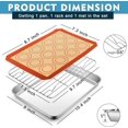 thumbnail image 2 of Shiyou-petit Four Grille-Pain avec Grille et Tapis, Plateau en Acier Inoxydable de 10.4 Pouces, Grille de Refroidissement et Tapis en Silicone pour Petit Four et Usage Individuel, Non Toxique et Facile à Nettoyer, 2 of 4