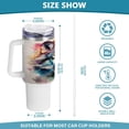 thumbnail image 3 of SKYSONIC 40oz Tumbler with Handle and Straw Lid Double Stainless Steel Vacuum Insulated Travel Mug for Hot Cold Water,Wolf, 3 of 7