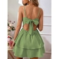 thumbnail image 2 of Women'S Backless Tie Short Dress Summer Models Halter Dresses Light Green L, 2 of 7