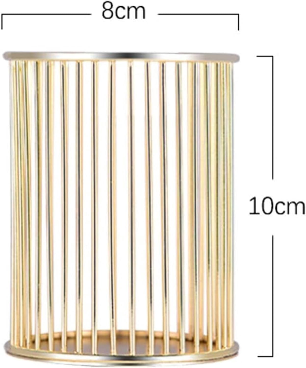 ABPETE Pencil Cup,Pen Holder, Wire Metal Pencil Holder, Decorative Desk Storage Organizer Container for Stationery and Desk Accessories (Gold 1,1-PACK)