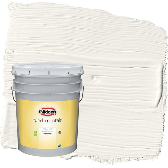 Glidden Fundamentals Cotton Tail / Gray Eggshell Interior Paint, 5 Gallon