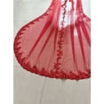 thumbnail image 5 of Red Cathedral Wedding Veil with Elegant Edge and Metal Comb for Brides, 5 of 6