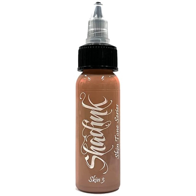 Shadink Tattoo Ink Professional Skin Tone Tattooing Inks for Color Portrait, Black & Gray Style (Skin Tone #3)