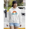 thumbnail image 2 of Retro Rainbow Love Is Love Hoodie Women -Image by Shutterstock, Female 3X-Large, 2 of 4
