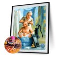 thumbnail image 2 of 5D bricolaje completo taladro diamante pintura parejas mayores bordado artesanía Kit decoración del hogar FLhrweasw Nuevo, 2 of 9