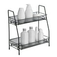 thumbnail image 1 of Zootealy 2-Tier Countertop Shelf Kitchen Spice Rack Organizer Detachable Iron Storage Shelf for Bathroom Small Storage Rack Makeup Fruits Snacks Basket Organizer, 1 of 8
