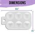 thumbnail image 3 of U.S. Art Supply 6-Well Plastic Rectangular Artist Painting Palette - Paint Color Mixing Tray - Kids, Art Students, Classroom, Class Craft Projects, Fun Parties - Brush Mix Acrylic, Oil, Watercolor, 3 of 5
