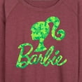 thumbnail image 3 of Barbie - Shamrock Pattern Logo - Women's Lightweight French Terry Long Sleeve Shirt, 3 of 5