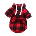 thumbnail image 5 of Plaid Dog Hoodie,Soft Warm Outfits Puppies Kittens Sweatshirts with Pocket Classic Chihuahua Hooded Clothes, 5 of 7