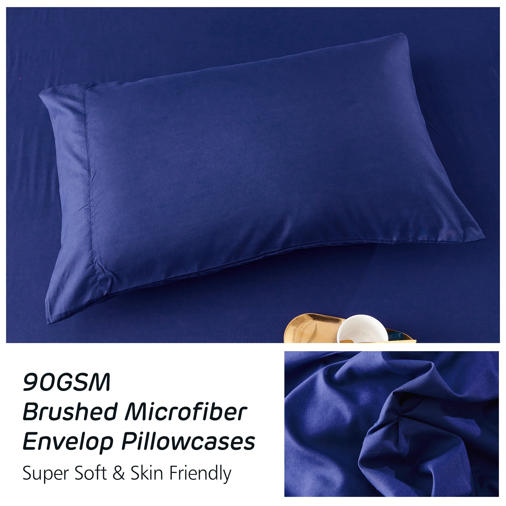 JML 8 Piece Pinch Pleated Pintuck Comforter Set - Bedding Bed in A Bag, Cal King, Navy