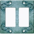 thumbnail image 6 of Metal Light Switch Plate Cover Sea Green Elegant Damask Wallpaper WAL030, 6 of 13