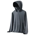 thumbnail image 2 of Gamivast Hooded Sun Shirts for Men Zip up Face Cover Sun Protection Hoodie Soft Cooling Jacket Neck Gaiter Long Sleeve Outdoor Fishing Cycling Outfits, 2 of 4