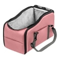 thumbnail image 5 of Pink Deluxe Dog Booster Seat for Small Dogs up to 20 lbs Pet Car Seat with Thick Cushion Waterproof Oxford Fabric Safety Leash Anti Slip Base Storage Pocket Portable Dog Travel Bed 45x22x26.5 cm, 5 of 9