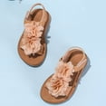 thumbnail image 5 of NIEWTR Girl's Comfortable Walking Sandals Non Slip Outsole Everyday Casual Shoes for Toddler Little Kid(Coffee,4), 5 of 7