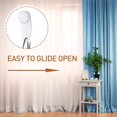 thumbnail image 4 of 160 Pieces Traverse Rod Slides and Curtain Hooks Replacement Set White Plastic Snap-in Traversing Rod Slides and Drapery Pin Hooks Window Door Shower Curtain Accessories, 4 of 8