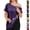#03 Dark Purple, variant on Womens Chemo Port Access Shirts Side Tear Away Hook and Loop Short Sleeve Post Surgery Tops Adaptive Shoulder Recovery Blouses,S,#03 Sky Blue