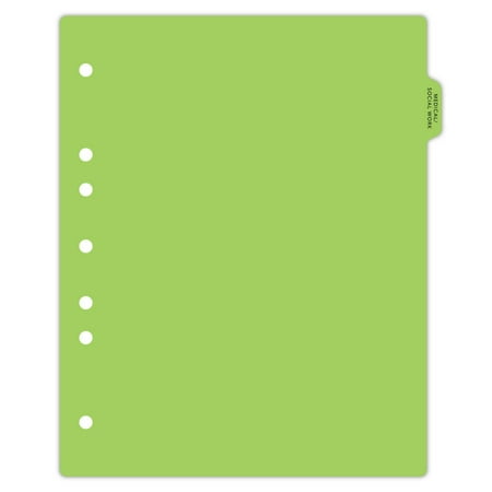 Carstens - Heavy Duty Medical/Social Work Plastic Ring Binder Dividers, Side Tab, 1/9 Cut, Tab 2 Position, US Letter, Pack of 10, (8250-16) - Ideal Medical Chart Dividers for 3 Ring Binders