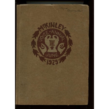 (Custom Reprint) Yearbook: 1929 McKinley High School - Memoirs Yearbook (Chicago, IL)