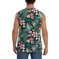 thumbnail image 4 of Daiia Rose Flowers Printed Men's Tank Tops,Casual Soft Sleeveless Gym Muscle Shirts Bodybuilding Tee-Small, 4 of 8