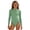 Green, variant on Nskgu Womens Long Sleeve Rash Guard Two Piece Swimsuit UPF 50 Sun Protection Bathing Suit with High Waisted Bottom