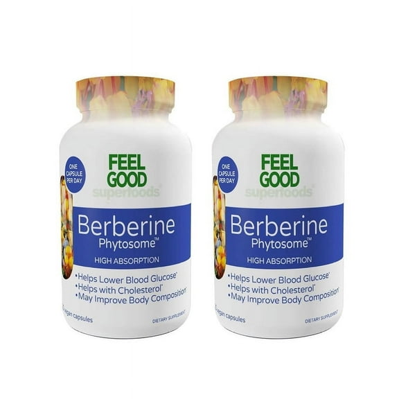 Feel Good Superfoods Berberine Phytosome, 120 Vegan Capsules - 2 Pack