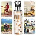 thumbnail image 7 of Yayeee 20oz Insulated Water Bottle Double Wall Stainless Steel with Flip Straw Lid, Orange Fall Pumpkin, 7 of 7