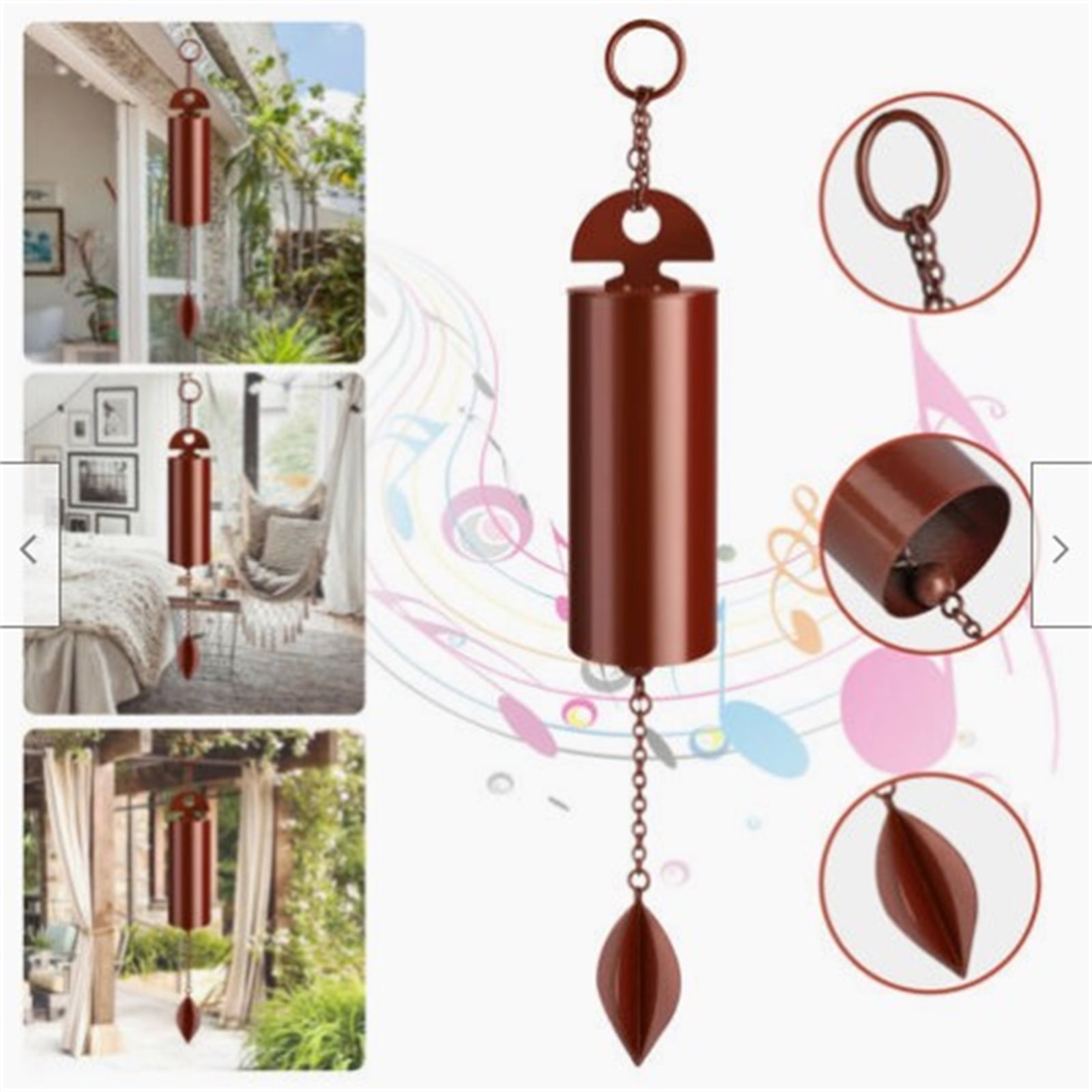 Heroic Windchime Metal Wind Bell Deep Resonance Serenity Bell For Home Living Room Outdoor