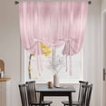 thumbnail image 3 of Pink Balloon Curtains for Living Room/French Door, Modern Abstract Art Ombre Striped Tie Up Curtains 63 Inch Length Energy Saving Kitchen Curtains Shades for Windows 42"x63", 3 of 8