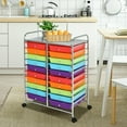 thumbnail image 3 of YYAo Filing Cabinet, File Cabinet, 20 Drawers Storage Rolling Cart Studio Organizer-Multicolor, 3 of 13