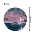 thumbnail image 3 of Disketp Boat Lighthouse Storm Waves Small Mouse Pad 7.9x7.9 Inches,Washable Round Mousepad For Office Laptop Computer,Non-Slip Rubber Base Mouse Pads For Wireless Mouse, 3 of 9