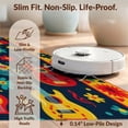 thumbnail image 6 of Design&I 3'x5' Washable Area Rug Low Profile & Durable Daily Traffic Ready Hawaii Guitar Musical Tiki Wave Border Hibiscus Motifs Luau Party for Home Office, Hallway, 6 of 7