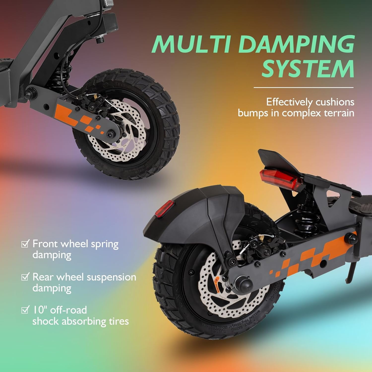 KUKIRIN G2 Electric Scooter, 34 Miles Long Range 800W Peak Motor, Up To 27MPH Top Speed, 10" Off-Road Tires Disk Braking System Foldable City Commuting E-Scooter for Adults and Teens