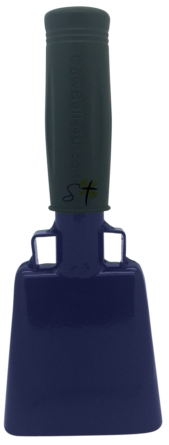 6.1 inch Navy Blue Bell Black Handle Cowbell with Stick Grip Handle ...