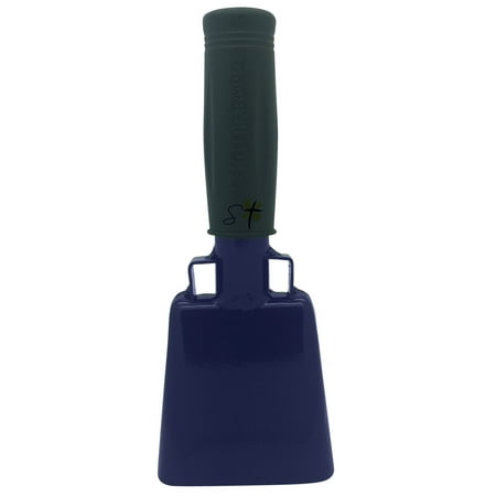 6.1 inch Navy Blue Bell Black Handle Cowbell with Stick Grip Handle Used for Cheering at Sporting Events - Cow Bell by Stewart Tradingâ?¢