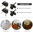 thumbnail image 5 of RENACLIPY 2Pcs Cabinet Lock with Keys Office Drawer Lock Accessories Black Steel, 5 of 7