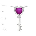thumbnail image 3 of Star K � Key to My Heart Pendant Necklace with Created Star Ruby, 3 of 9
