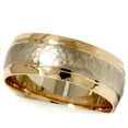 thumbnail image 2 of Pompeii Gold 8mm Hammered Two Tone Comfort Fit Wedding Band New (,), 2 of 3