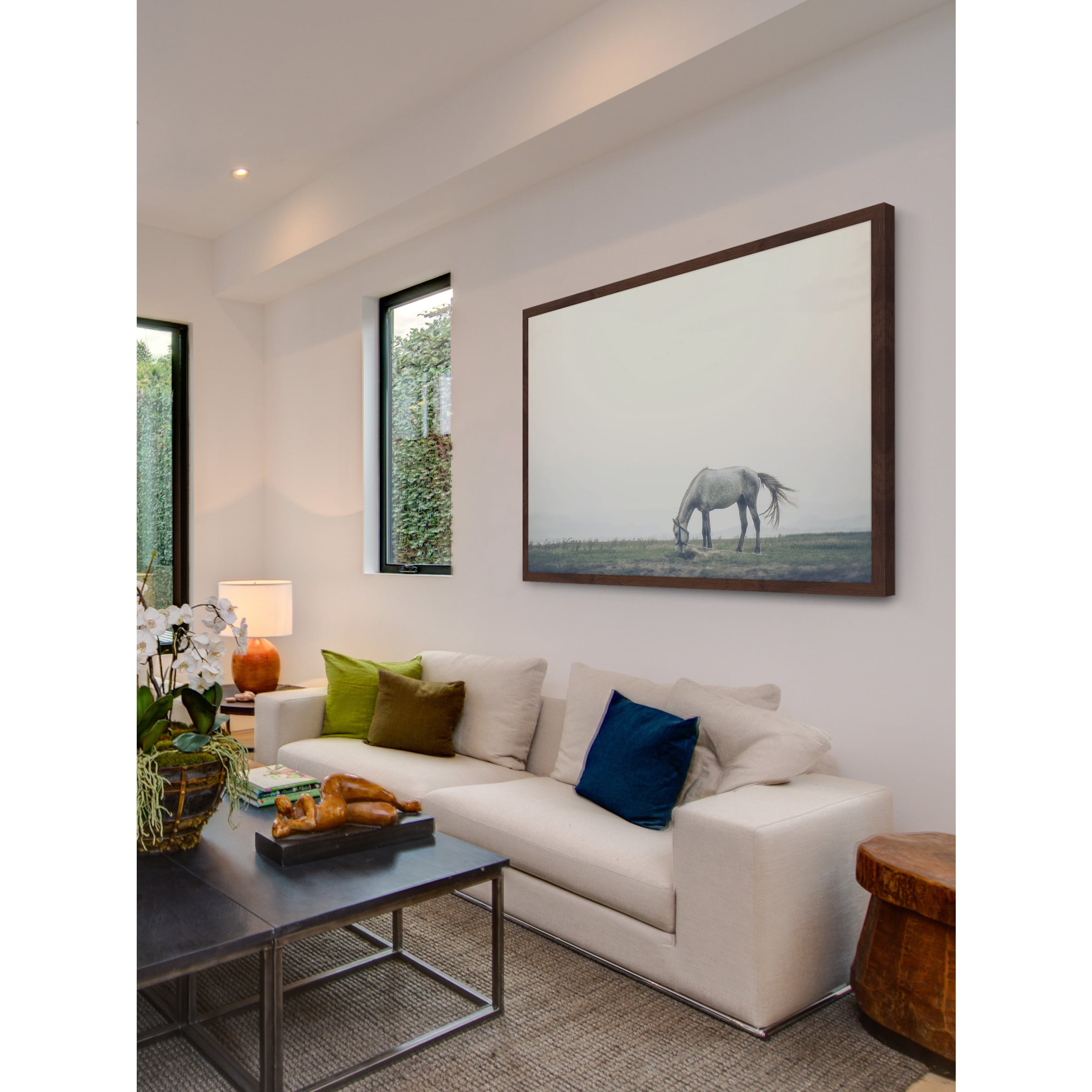 Marmont Hill "Lone Horse Grazing" Framed Painting Print