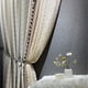 thumbnail image 2 of Luxury Cream Color Embossed High-precision Four-leaf Flower Lace Princess Tulle Window Curtains for Living Dining Room Bedroom, 2 of 5