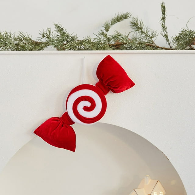 Adornos Navideños de Terciopelo Rojo para Centros Comerciales, Decoraciones Navideñas y Adornos para Árboles de Navidad.
